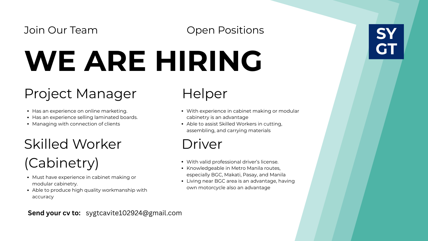 We Are Hiring